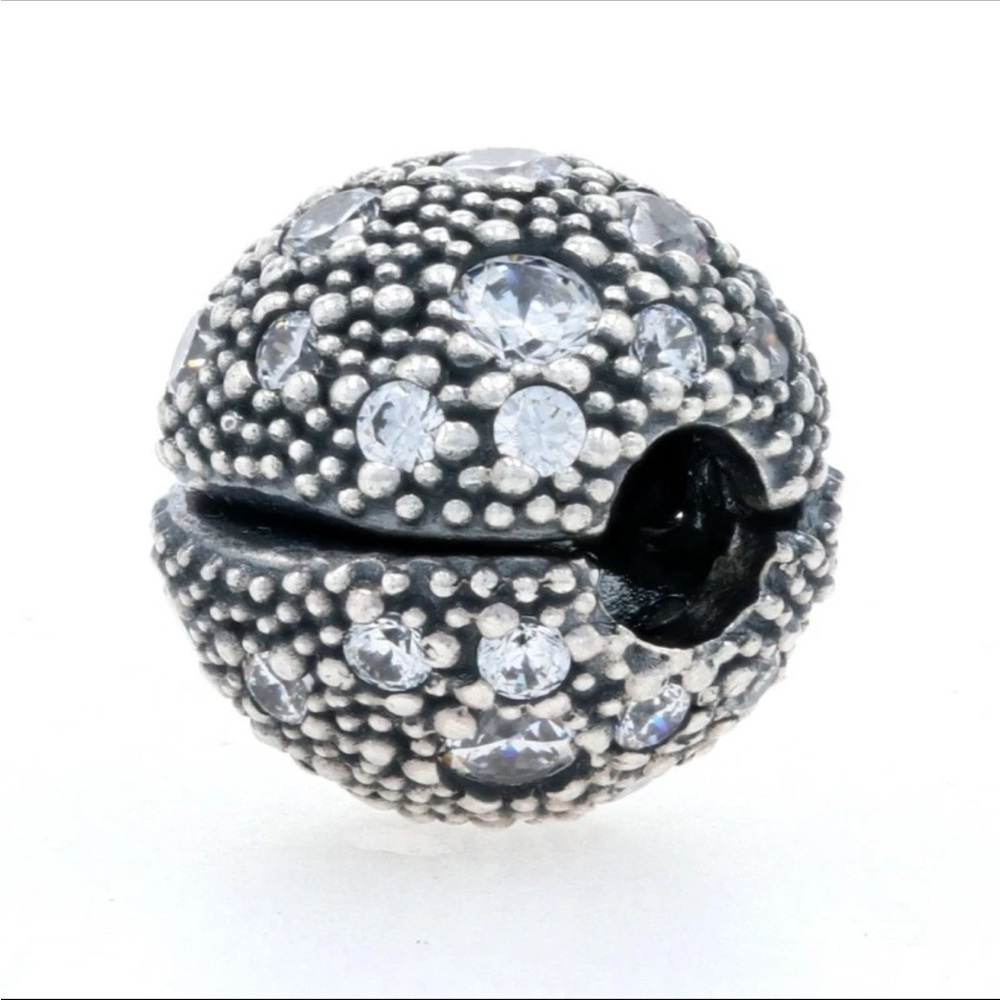 NEW Pandora Cosmic Stars Clear CZ Snap Charm - 925 Sterling Silver 791286CZ